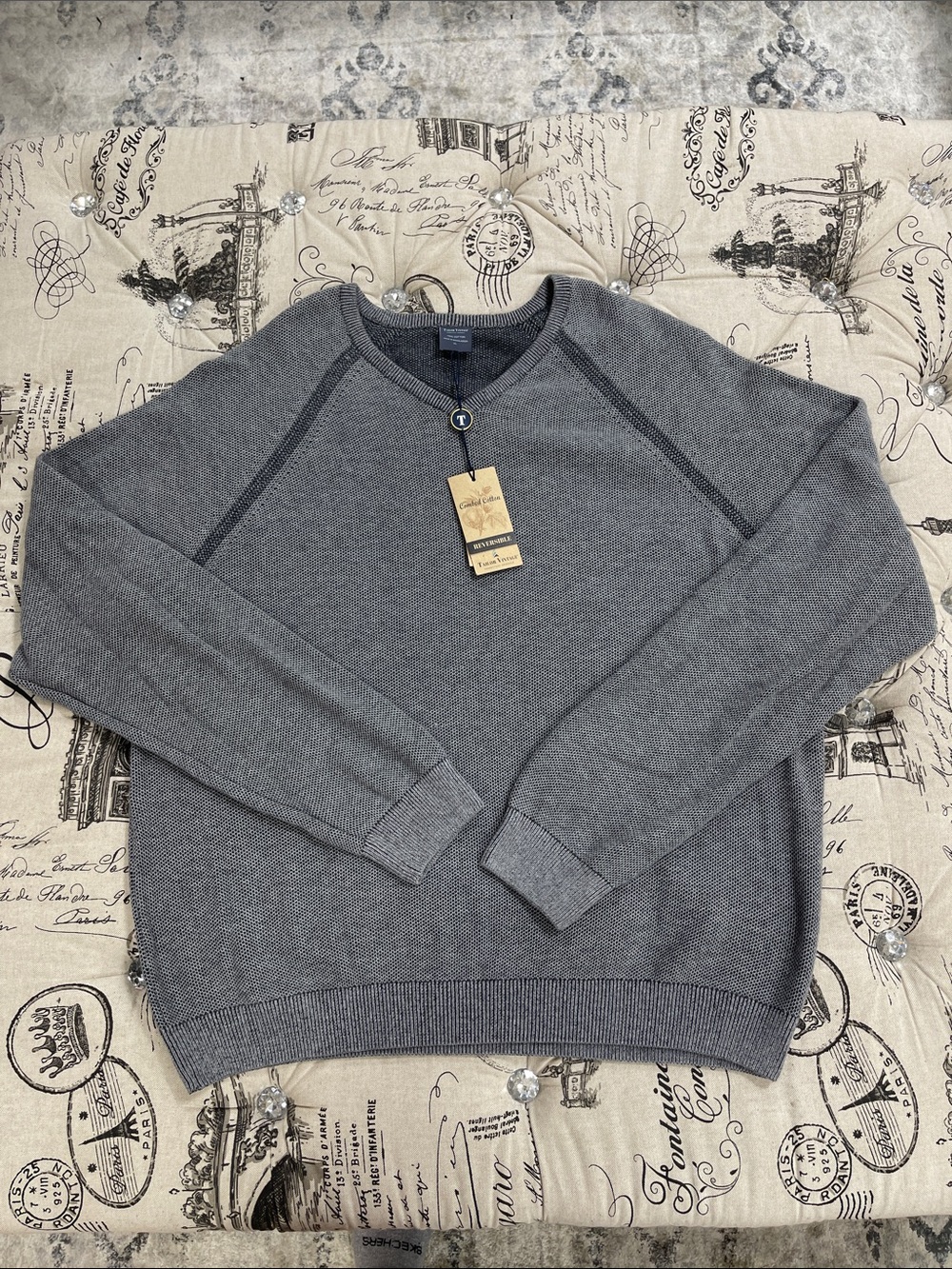 Tailor Vintage Men's Gray Crewneck Sweater